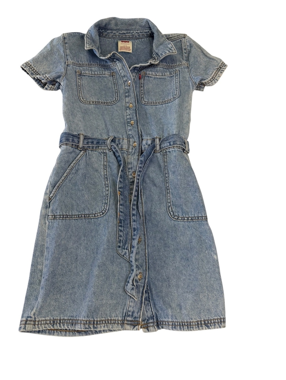Levi’s Big Girls Utility Denim Dress with Belt